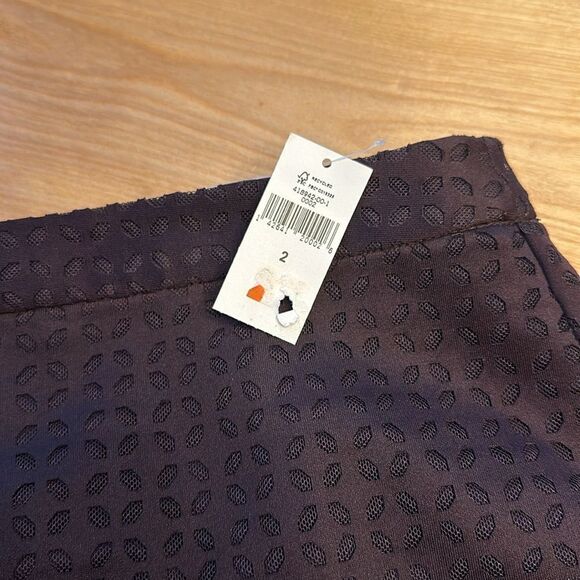 NWT Banana Republic pencil skirt eggplant with laser cut outs - Picture 3 of 7